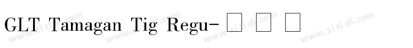 GLT Tamagan Tig Regu字体转换